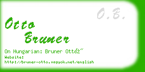 otto bruner business card